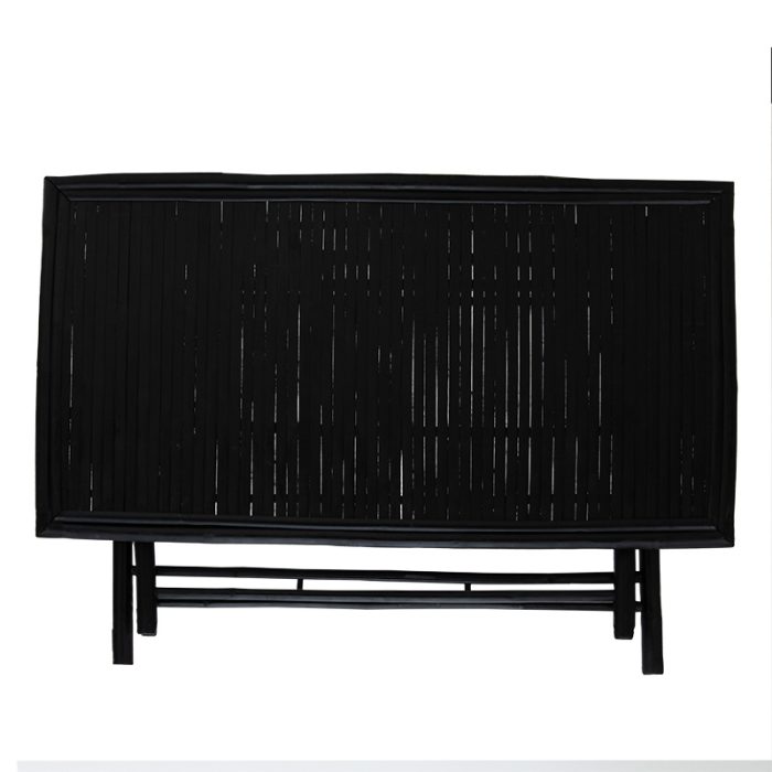 Τραπέζι Badou pakoworld πτυσσόμενο bamboo μαύρο 150x80x77εκ-3