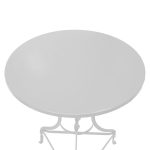 Τραπέζι Noah pakoworld μεταλλικό λευκό Φ58x72εκ-2