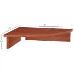 ΒΑΣΗ ΟΘΟΝΗΣ DEVON ΓΡΑΦΕΙΟΥ ΤΡΙΓΩΝΗ APPLE WOOD HM2451.04 50x50x11.6Υεκ.-2