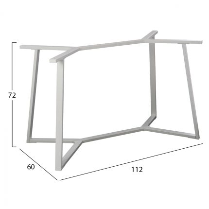 ΒΑΣΗ ΤΡΑΠΕΖΙΟΥ ΛΕΥΚΗ ΜΕΤΑΛΛΙΚΗ HM471.02 112X60X72 εκ.-2