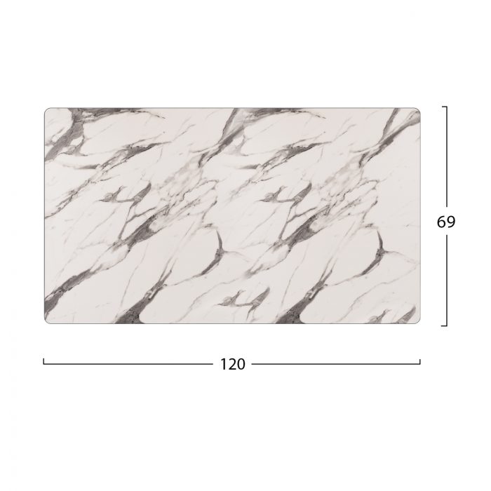 ΕΠΙΦΑΝΕΙΑ ΤΡΑΠΕΖΙΟΥ HPL HM5840.11 MARBLE WHITE-GREY 120x69 εκ. ΠΑΧΟΥΣ 12mm.-2