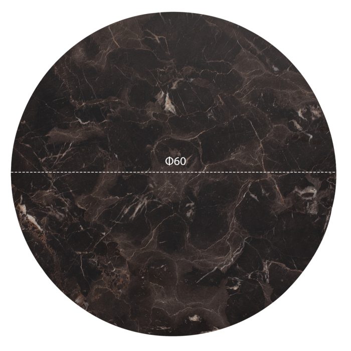 ΕΠΙΦΑΝΕΙΑ ΤΡΑΠΕΖΙΟΥ HPL HM5841.14 BROWN MARBLE Φ60 εκ. ΠΑΧΟΥΣ 12mm.-2