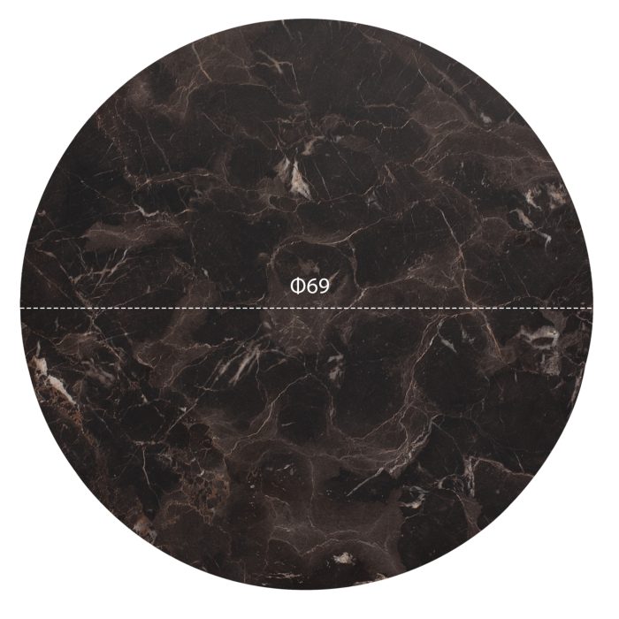 ΕΠΙΦΑΝΕΙΑ ΤΡΑΠΕΖΙΟΥ HPL HM5842.14 BROWN MARBLE Φ69 εκ. ΠΑΧΟΥΣ 12mm.-2