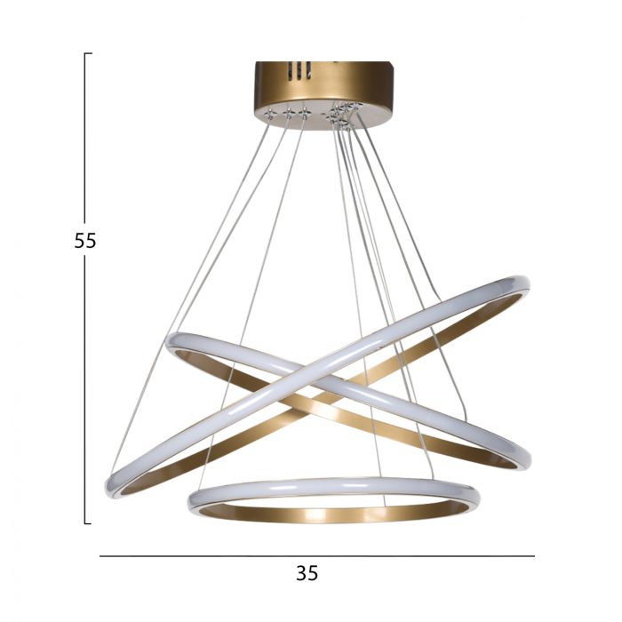 ΦΩΤΙΣΤΙΚΟ ΟΡΟΦΗΣ LED ΧΡΥΣΟ HM7511.02 35x28x55 εκ.-2