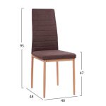 ΚΑΡΕΚΛΑ ΜΕΤΑΛΛΙΚΗ LADY HM0037.13 ΚΑΦΕ ΥΦΑΣΜΑ ΜΕΤΑΛΛΙΚΟ ΣΚΕΛΕΤΟ K/D 40x48x95 εκ.-2
