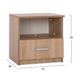 ΚΟΜΟΔΙΝΟ ΜΕ ΣΥΡΤΑΡΙ ADLER SONAMA OAK HM2431.01 45x40x48 εκ.-2