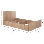 ΚΡΕΒΑΤΙ ADLER ΜΟΝΟ 90X200 SONAMA OAK HM2433.01-2