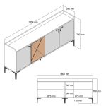 ΜΠΟΥΦΕΣ ΜΕΛΑΜΙΝΗΣ ΚΑΡΥΔΙ ΚΑΙ ΑΝΘΡΑΚΙ 180x35x78Yεκ. HM9433.01-2