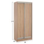 ΝΤΟΥΛΑΠΑ ΣΥΡΟΜΕΝΗ ADLER ΜΕΛΑΜΙΝΗΣ 90x45x210Yεκ. SONAMA OAK 2ΦΥΛΛΗ HM2436.01-2