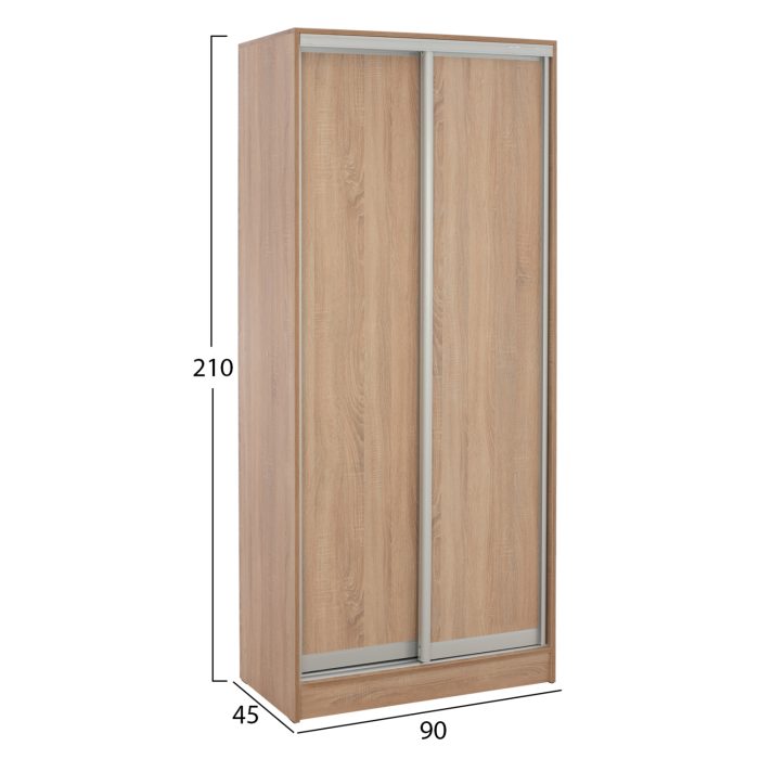 ΝΤΟΥΛΑΠΑ ΣΥΡΟΜΕΝΗ ADLER ΜΕΛΑΜΙΝΗΣ 90x45x210Yεκ. SONAMA OAK 2ΦΥΛΛΗ HM2436.01-2