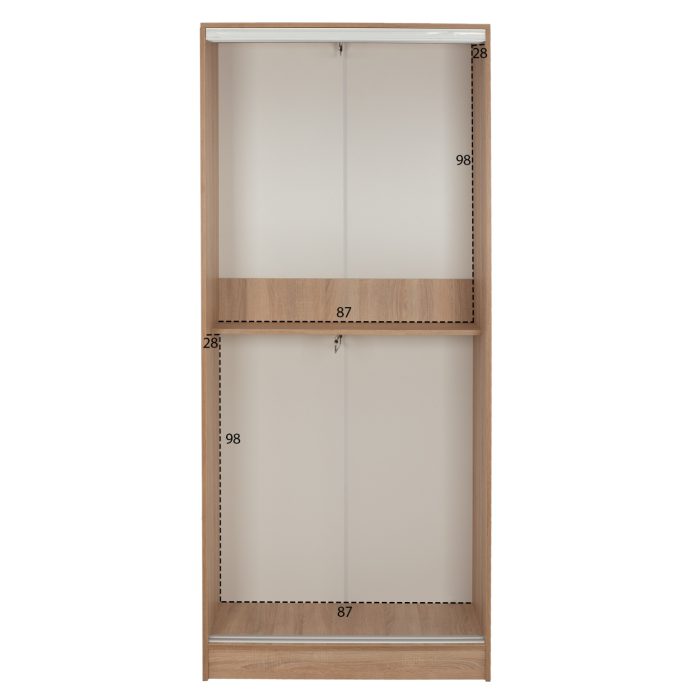 ΝΤΟΥΛΑΠΑ ΣΥΡΟΜΕΝΗ ADLER ΜΕΛΑΜΙΝΗΣ 90x45x210Yεκ. SONAMA OAK 2ΦΥΛΛΗ HM2436.01-4