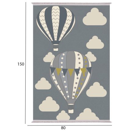 ΠΑΙΔΙΚΟ ΧΑΛΙ ΜΕ ΚΡΟΣΙΑ ΑΕΡΟΣΤΑΤΑ ΜΠΛΕ HM7678.23 80Χ150 εκ.-2