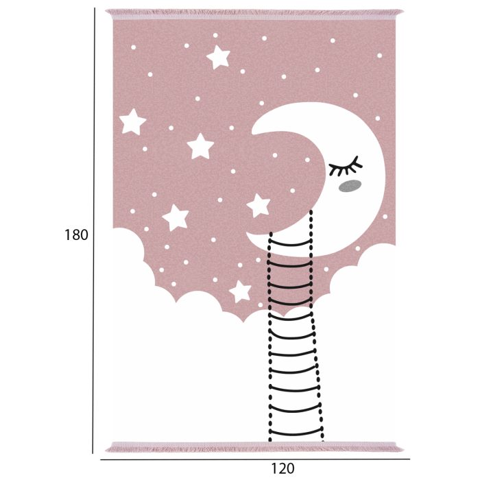 ΠΑΙΔΙΚΟ ΧΑΛΙ ΜΕ ΚΡΟΣΙΑ ΦΕΓΓΑΡΙ ΡΟΖ HM7679.18 120Χ180 εκ.-2
