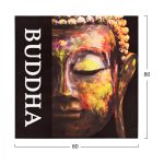 ΠΙΝΑΚΑΣ ΚΑΜΒΑΣ BUDDHA HM7156.01 80X80X2.5 εκ.-2