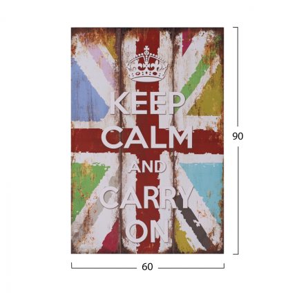 ΠΙΝΑΚΑΣ ΚΑΜΒΑΣ KEEP CALM HM7154.03 60X90X2.5 εκ.-2