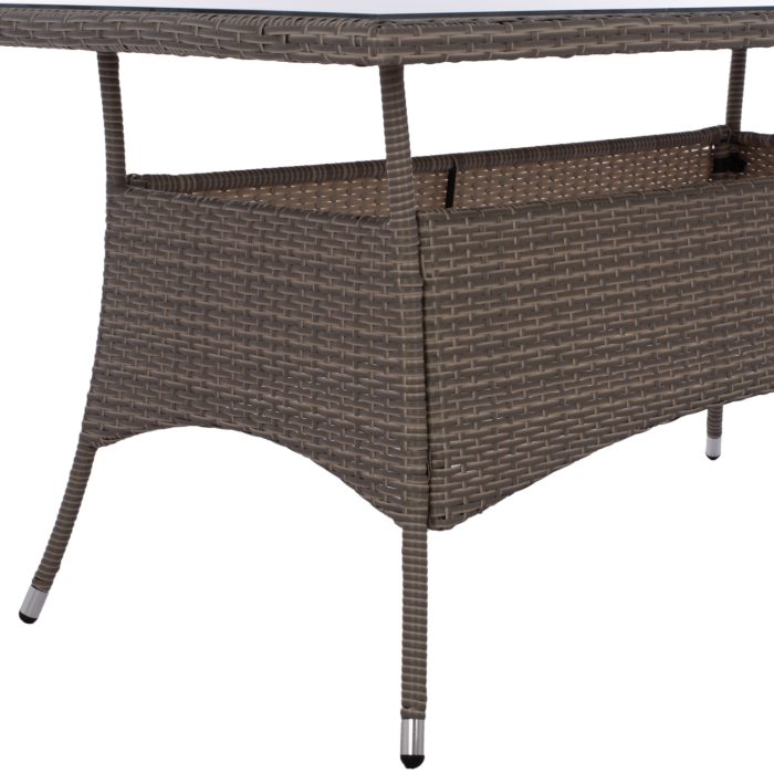 ΤΡΑΠΕΖΙ ΜΕΤΑΛΛΙΚΟ MINSK RATTAN ΓΚΡΙ HM5507.01 150x90x75Υ εκ.-5