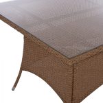 ΤΡΑΠΕΖΙ ΜΕΤΑΛΛΙΚΟ MINSK RATTAN ΜΠΕΖ ΚΑΦΕ HM5507.02 150x90x75 εκ.-4