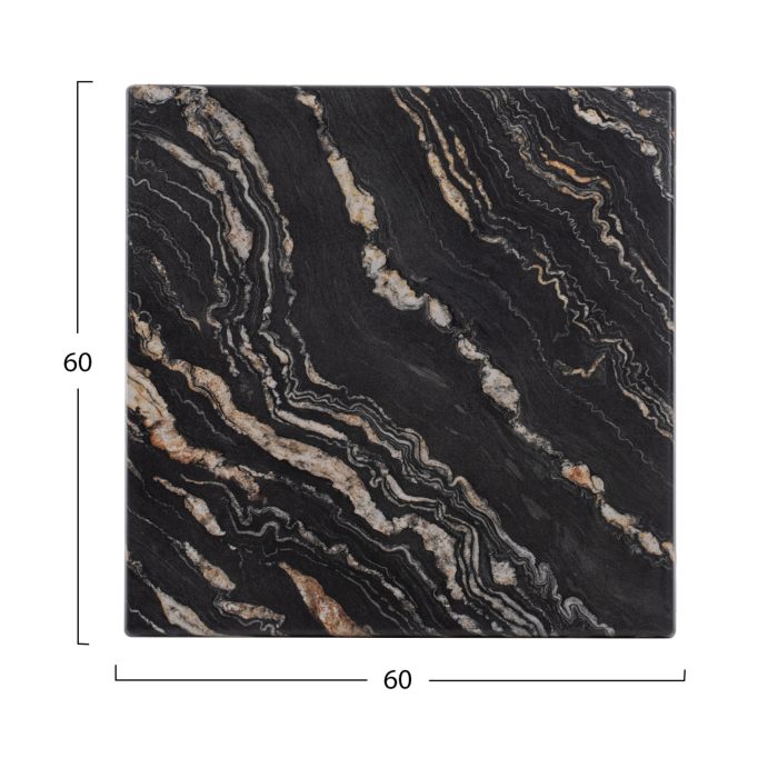 ΕΠΙΦΑΝΕΙΑ ΤΡΑΠΕΖΙΟΥ 5787 ΤΕΤΡΑΓΩΝΗ WERZALIT 60Χ60εκ. BLACK GOLD MARBLE HM5229.15-2