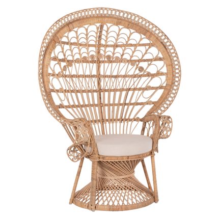 ΠΟΛΥΘΡΟΝΑ ROYAL PEACOCK ΑΠΟ BAMBOO ΜΕ ΜΑΞΙΛΑΡΙ 134X65X150Yεκ.HM9342