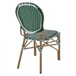 ΚΑΡΕΚΛΑ ΑΛΟΥΜΙΝΙΟΥ BAMBOO LOOK ΜΕ WICKER ΠΡΑΣΙΝΟ ΛΕΥΚΟ HM5792.01 47x55x98 εκ.-5