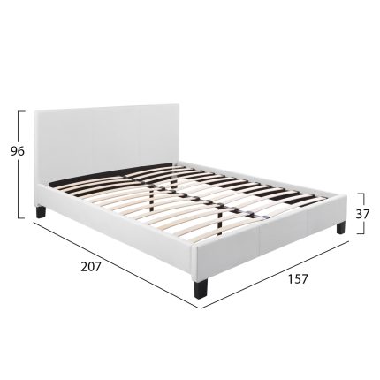 ΚΡΕΒΑΤΙ BECCA 150x200 εκ. ΜΕ PU ΛΕΥΚΟ HM553.01-2