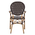 ΠΟΛΥΘΡΟΝΑ ΑΛΟΥΜΙΝΙΟΥ BAMBOO LOOK ΚΑΦΕ ΚΑΙ ΚΑΦΕ PE RATTAN HM5926.01 56x62x95Yεκ.-6