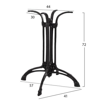 ΒΑΣΗ ΑΠΟ ΜΑΝΤΕΜΙ HM444 4ΝΥΧΗ ΣΕ ΜΑΥΡΟ ΧΡΩΜΑ 57X57X72-2