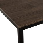 ΤΡΑΠΕΖΙ ΤΡΑΠΕΖΑΡΙΑΣ GOOSE HM9532 MDF ΚΑΡΥΔΙ-ΜΑΥΡΟ ΜΕΤΑΛΛΟ 120X70Χ75Yεκ.-4