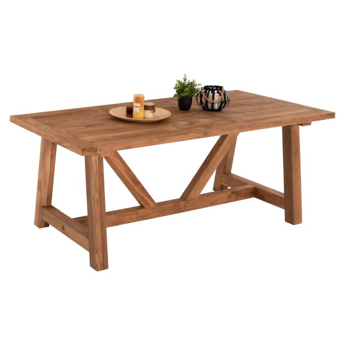 ΤΡΑΠΕΖΙ ΤΡΑΠΕΖΑΡΙΑΣ HM7922 RECYCLED TEAK ΣΕ ΦΥΣΙΚΟ ΧΡΩΜΑ 200X100X75Yεκ.