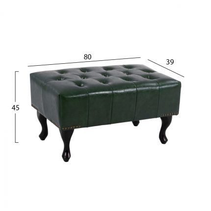 ΤΑΜΠΟΥΡΕ ΥΠΟΠΟΔΙΟ ΚΥΠΑΡΙΣΣΙ PU T.CHESTERFIELD EMMA 80x45x39Y εκ.HM226.08-2