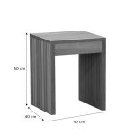 Βοηθητικό τραπέζι Focused pakoworld MDF φυσικό 40x40x50εκ-4