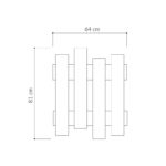 Κρεμάστρα Wave pakoworld ανθρακί μελαμίνης 64x4x81εκ-2