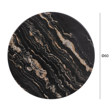 ΕΠΙΦΑΝΕΙΑ ΤΡΑΠΕΖΙΟΥ Φ60Χ2.5εκ. 5787 WERZALIT BLACK GOLD MARBLE HM5227.15-2