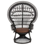 ΠΟΛΥΘΡΟΝΑ ROYAL PEACOCK HM9342.03 RATTAN ΜΑΥΡΟ-ΜΑΞΙΛΑΡΙ ΚΑΦΕ 114x72x150Yεκ.-3