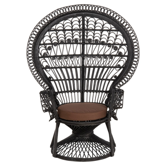 ΠΟΛΥΘΡΟΝΑ ROYAL PEACOCK HM9342.03 RATTAN ΜΑΥΡΟ-ΜΑΞΙΛΑΡΙ ΚΑΦΕ 114x72x150Yεκ.-3