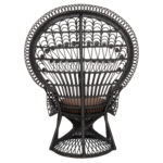 ΠΟΛΥΘΡΟΝΑ ROYAL PEACOCK HM9342.03 RATTAN ΜΑΥΡΟ-ΜΑΞΙΛΑΡΙ ΚΑΦΕ 114x72x150Yεκ.-6