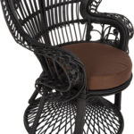 ΠΟΛΥΘΡΟΝΑ ROYAL PEACOCK HM9342.03 RATTAN ΜΑΥΡΟ-ΜΑΞΙΛΑΡΙ ΚΑΦΕ 114x72x150Yεκ.-7