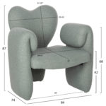 ΠΟΛΥΘΡΟΝΑ HARTT HM9777.07 ΦΥΣΤΙΚΙ TEDDY ΥΦΑΣΜΑ 84x74x87Yεκ.-2