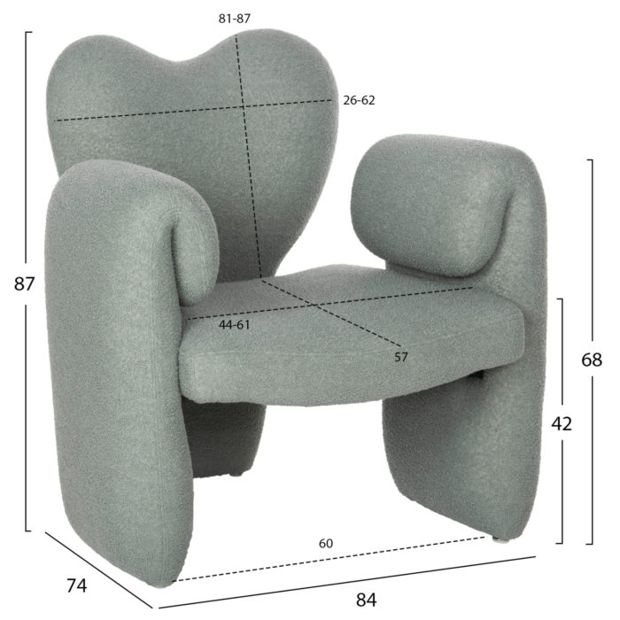 ΠΟΛΥΘΡΟΝΑ HARTT HM9777.07 ΦΥΣΤΙΚΙ TEDDY ΥΦΑΣΜΑ 84x74x87Yεκ.-2