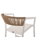 ΣΚΑΜΠΟ ΑΛΟΥΜΙΝΙΟΥ ΛΕΥΚΟ HM5892.32 ΜΕΣ. ΥΨΟΥΣ-ΜE RATTAN & TΕΧΤLINE 57x57x99