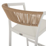 ΣΚΑΜΠΟ ΑΛΟΥΜΙΝΙΟΥ ΛΕΥΚΟ ΜΕ ΜΠΡΑΤΣΑ RATTAN & TEXTLINE 56x58x105Yεκ. HM5892.22-6