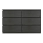 Συρταριέρα Cindy pakoworld 6 συρταριών wenge 120x40x75εκ