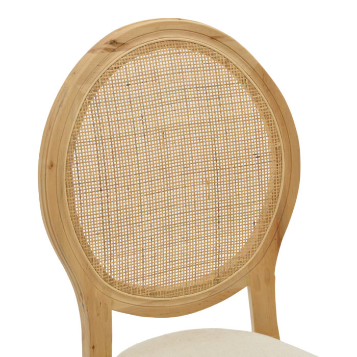 Καρέκλα Canco pakoworld φυσικό rubberwood-φυσικό rattan 50x55x98εκ-3