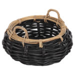 ΚΑΛΑΘΙ ΔΑΠΕΔΟΥ POTTS HM4378 ΜΑΥΡO&ΦΥΣΙΚΟ ΧΡΩΜΑ- CL RATTAN Φ62x36Yεκ.-4