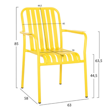 ΠΟΛΥΘΡΟΝΑ ΑΛΟΥΜΙΝΙΟΥ RACHEL HM6088.06 ΚΙΤΡΙΝΗ 63x58x85Υεκ.-2