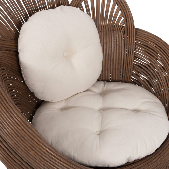 ΠΟΛΥΘΡΟΝΑ CIRCE HM9883 RATTAN ΚΑΦΕ-ΜΑΞΙΛΑΡΙΑ ΕΚΡΟΥ 100x74x112