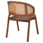 ΠΟΛΥΘΡΟΝΑ ΜΑΣΙΦ ΞΥΛΟ ΤEAK & RATTAN ΠΛΑΤΗ ΦΥΣΙΚΟ 57x62x83Υεκ.HM9402.01-5