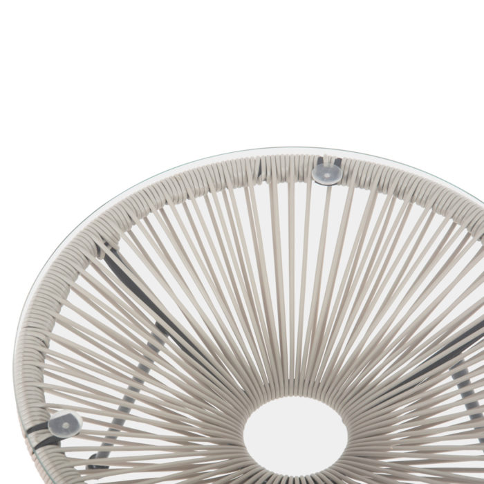 ΤΡΑΠΕΖΙ ΒΟΗΘΗΤΙΚΟ ALLEGRA HM5874.03 ΜΕΤΑΛΛΟ ΜΑΥΡΟ-ΣΥΝΘ. RATTAN DARK OLIVE Φ47x45Yεκ.-4