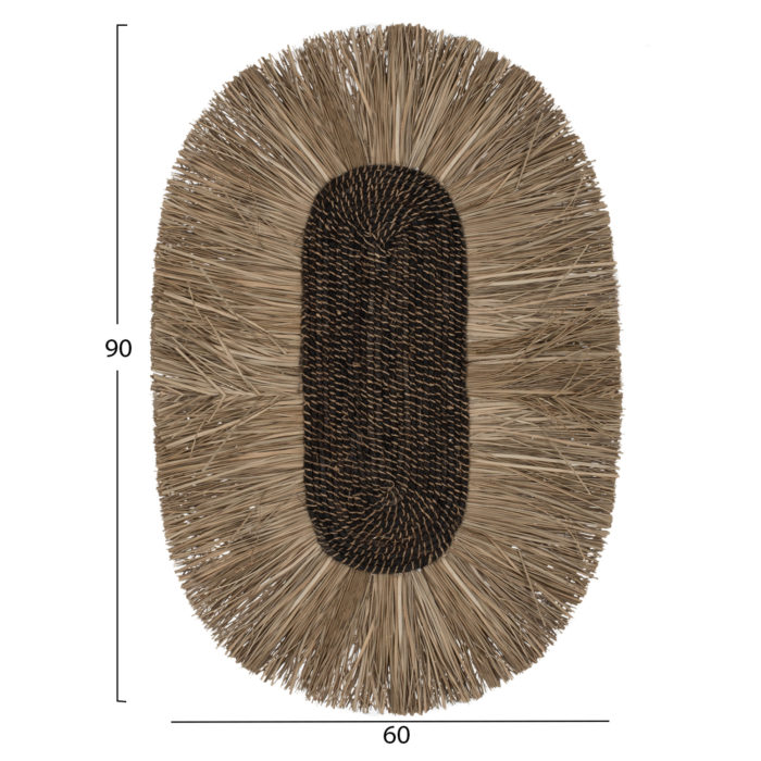 ΔΙΑΚΟΣΜΗΤΙΚΟ ΤΟΙΧΟΥ ΟΒΑΛ ΑΠΟ GRASS ΚΑΙ ΙΝΕΣ ΑΜΠΑΚΑ ΣΕ ΧΡΩΜΑ ΦΥΣΙΚΟ 60x5x90Yεκ.HM7795-2