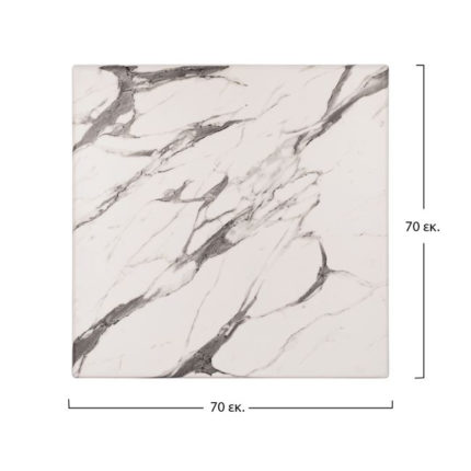 ΕΠΙΦΑΝΕΙΑ ΤΡΑΠΕΖΙΟΥ WERZALIT 70Χ70Χ3.5εκ. MARBLE WHITE-GREY 5657 HM5230.11-2